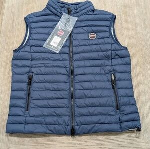 $420 Mens Colmar Quilted Nylon Puffer Vest Blue 50 US 40